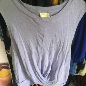 Anthropologie Purple criss cross tank - Sz L